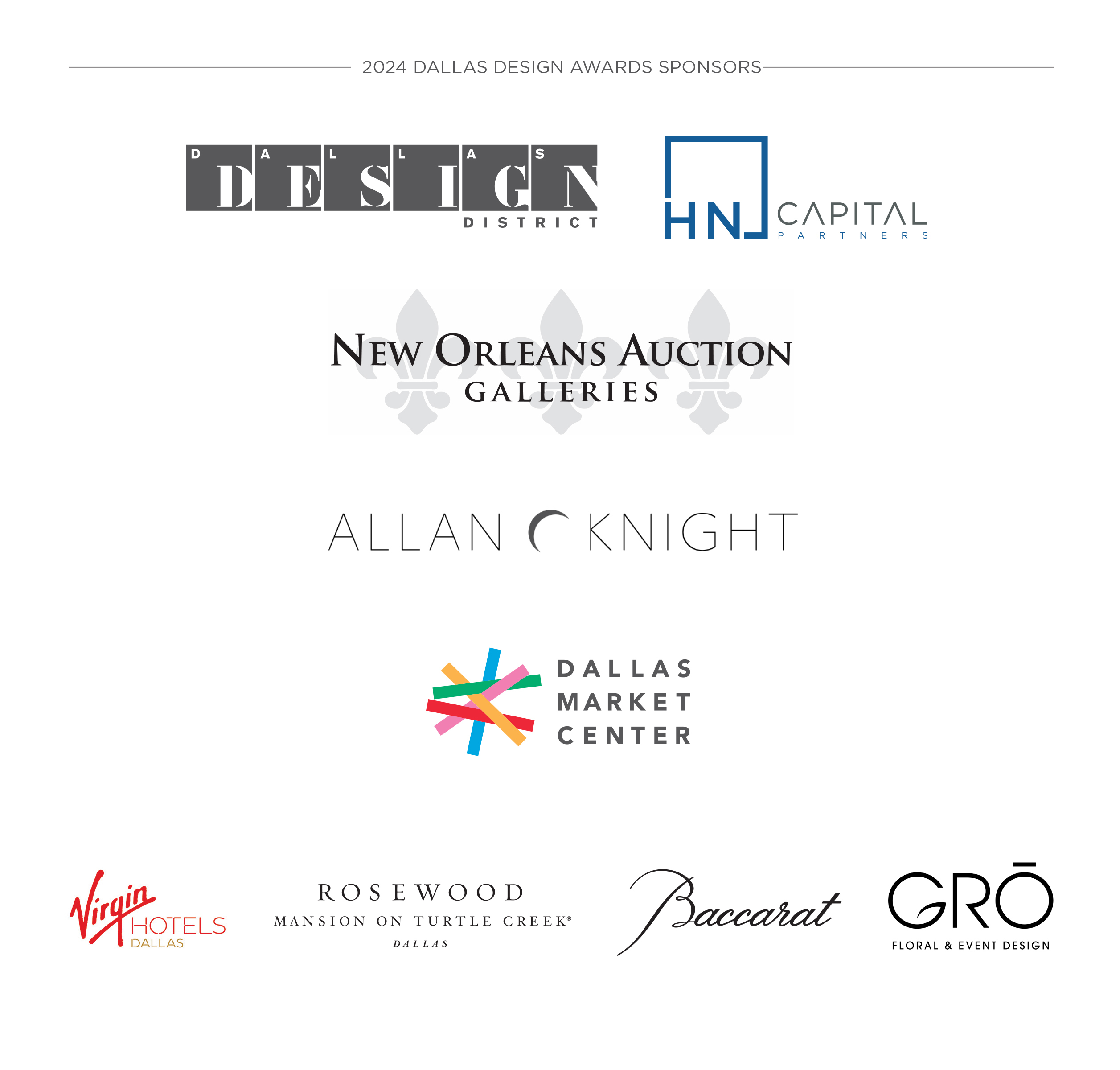 PaperCity Design Awards Dallas 2024 Sponsors