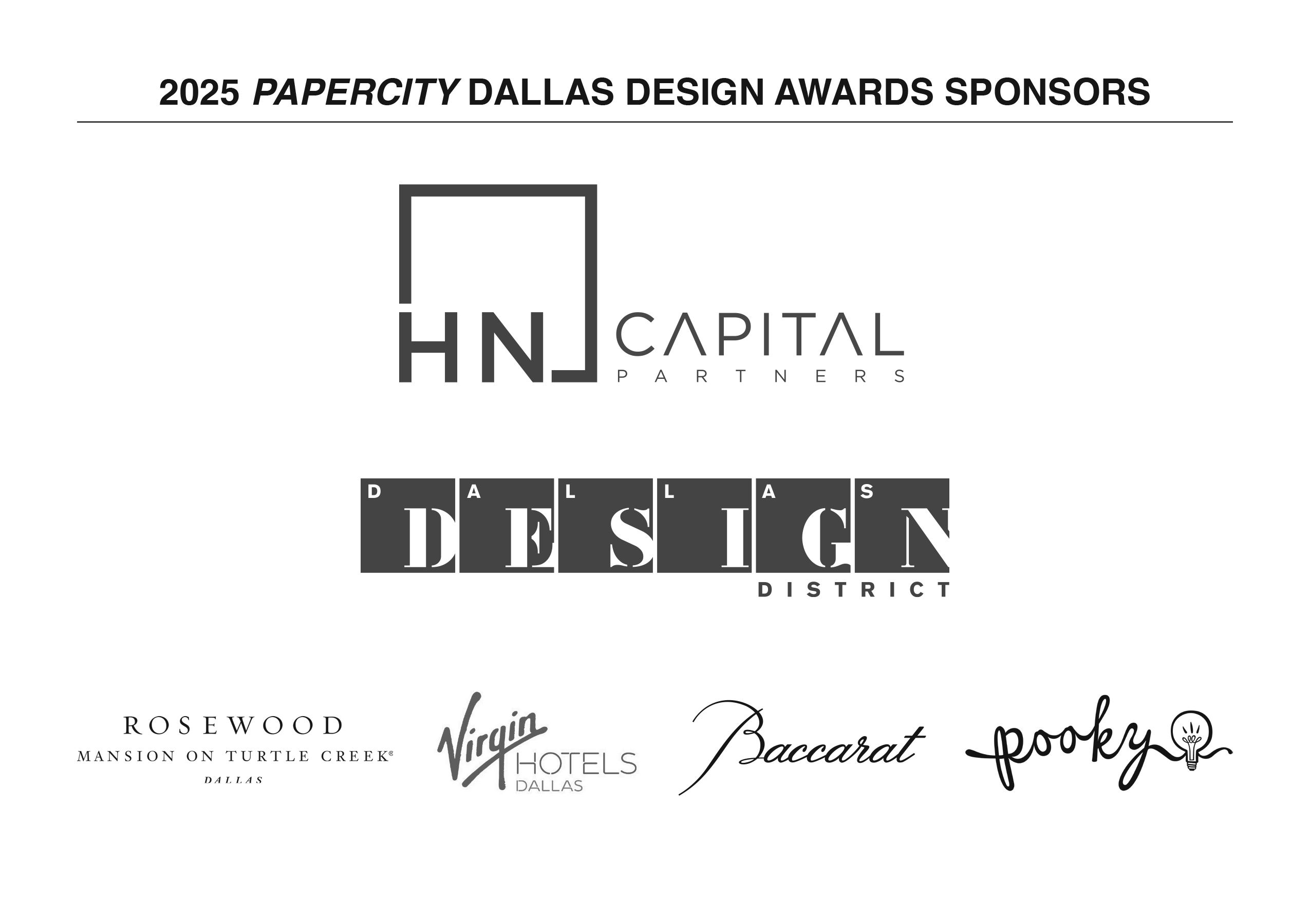 PaperCity Design Awards Dallas 2025 Sponsors