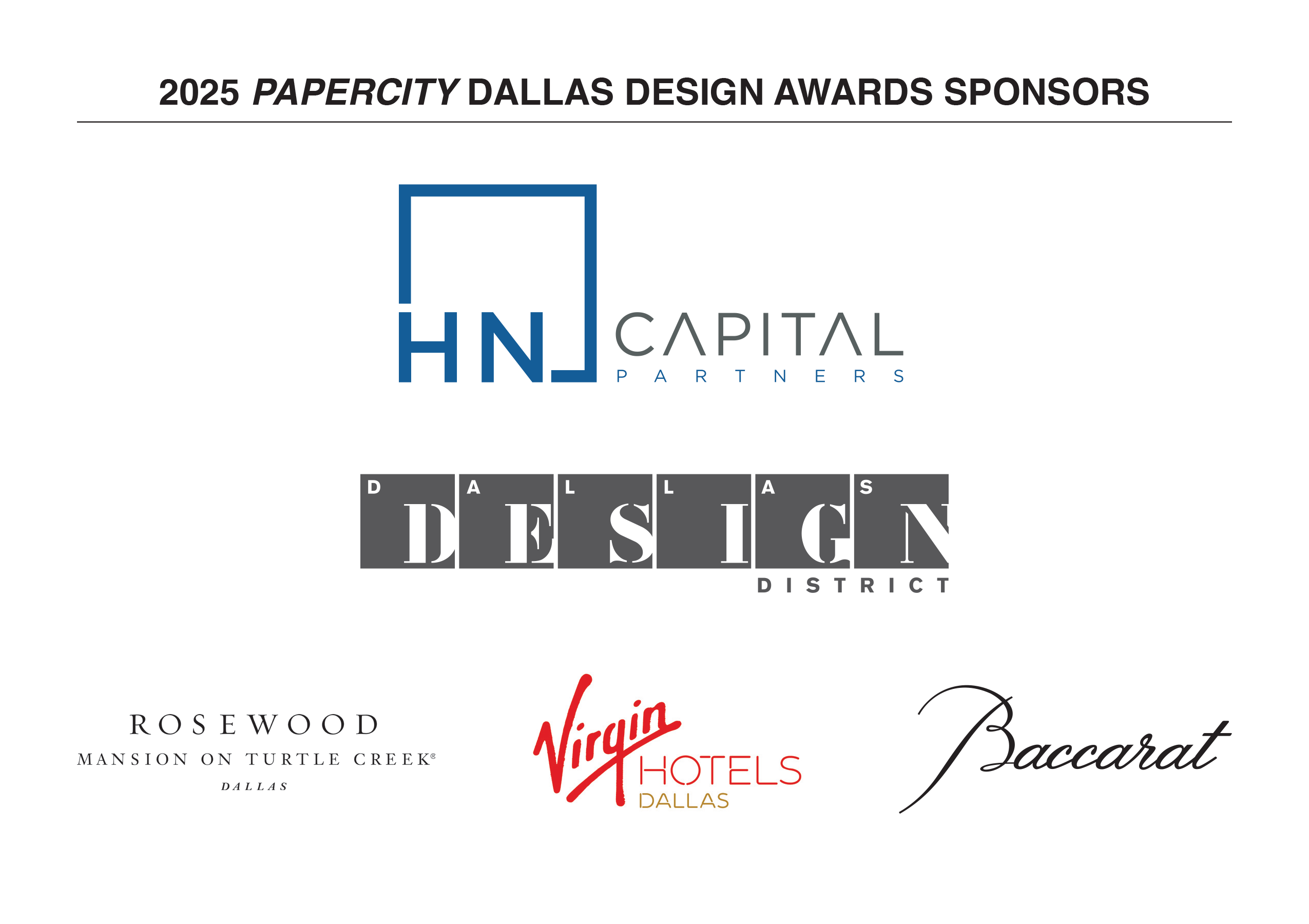 PaperCity Design Awards Dallas 2025 Sponsors